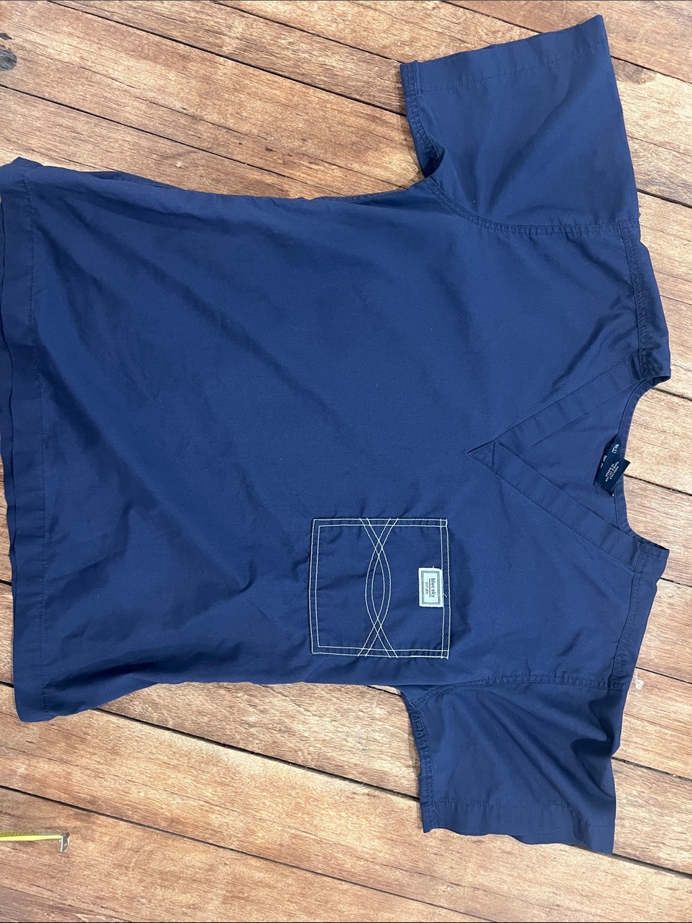 Blue Sky Scrub Top Navy Med
